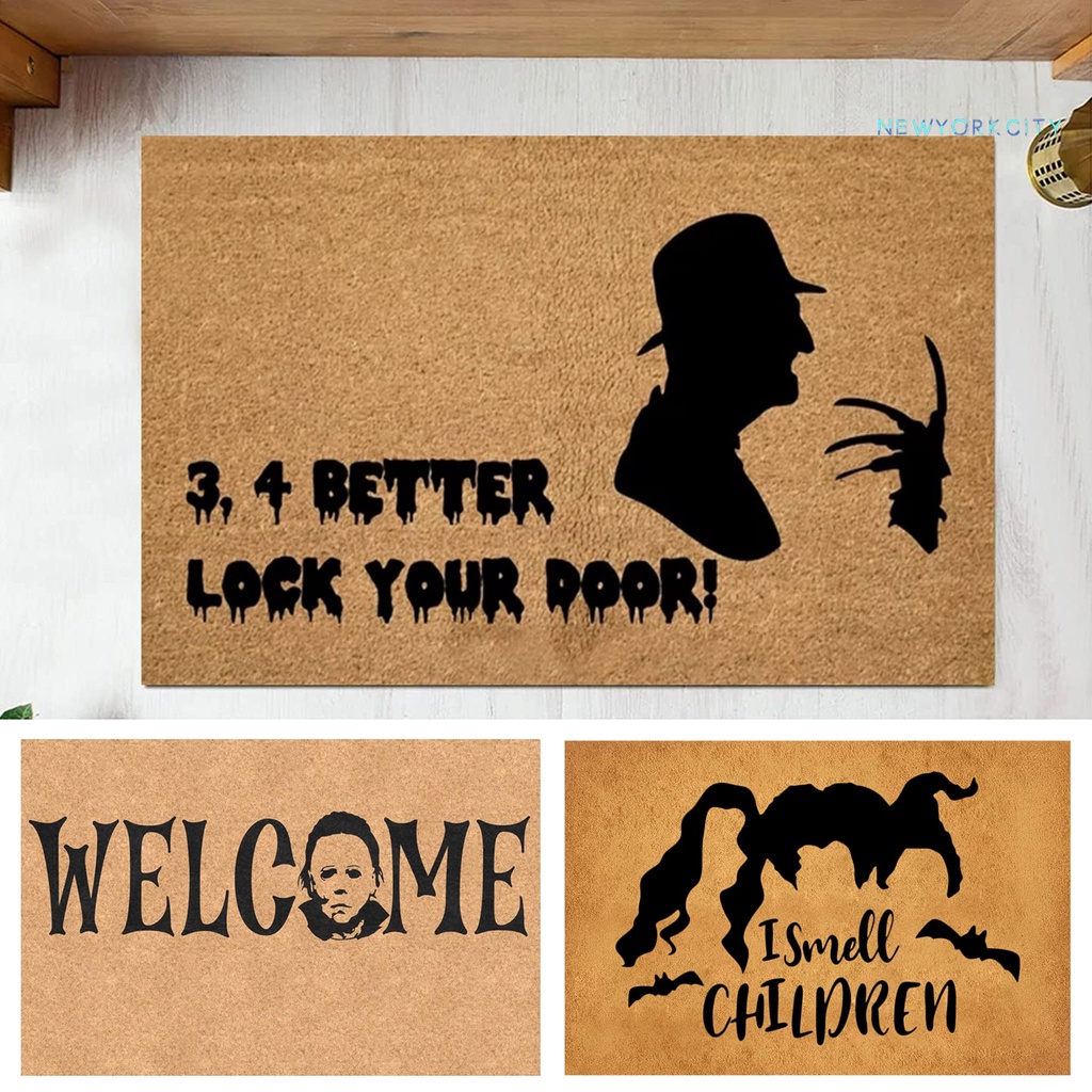 Thảm Chùi Chân Chống Trượt Chống Mài Mòn Chống Bụi In Họa Tiết Halloween