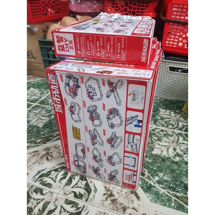 Bộ đồ chơi đường đua ô tô tàu lượn 88 chi tiết (loại to)