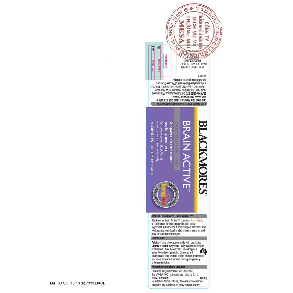 [Mã 66FMCGSALE hoàn 8% xu đơn 500K] Viên Uống Bổ Não Tăng Cường Trí Nhớ Blackmores Brain Active 30 Viên | BigBuy360 - bigbuy360.vn