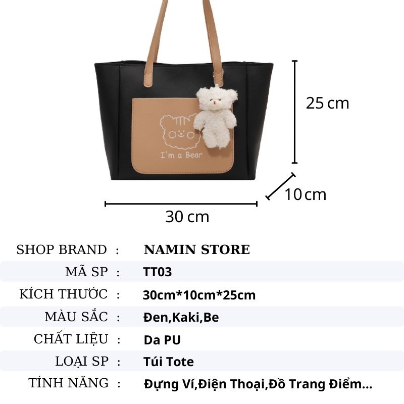 Túi tote da đeo chéo giá rẻ hàn quốc đẹp NAMIN STORE TT03