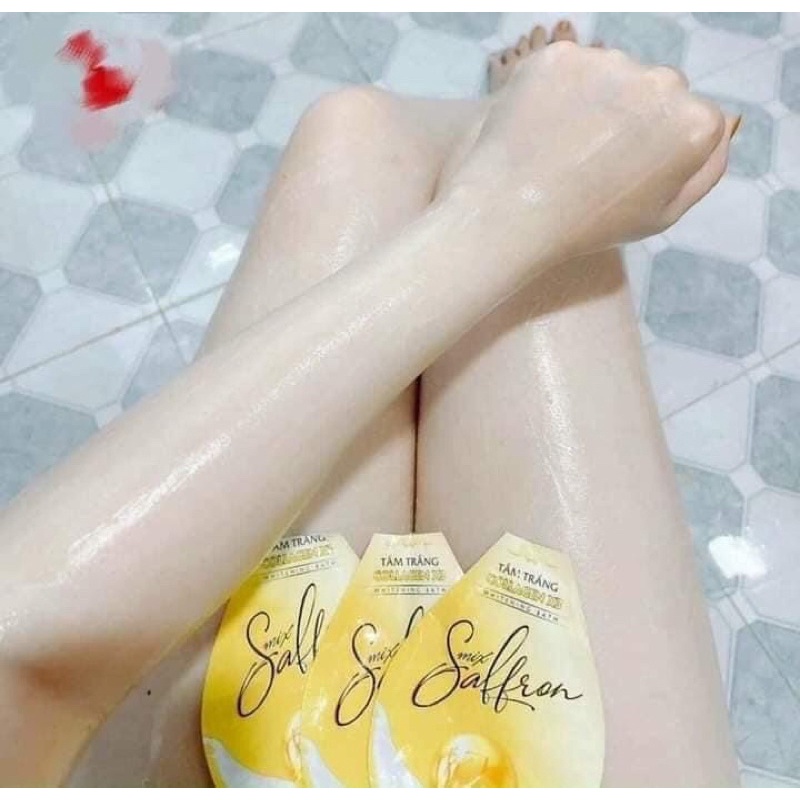 Tắm trắng Collagen X3 chính hãng Mỹ Phẩm Đông Anh - Tắm trắng Mix Saffron Luxury X3 ( hộp 3 gói )