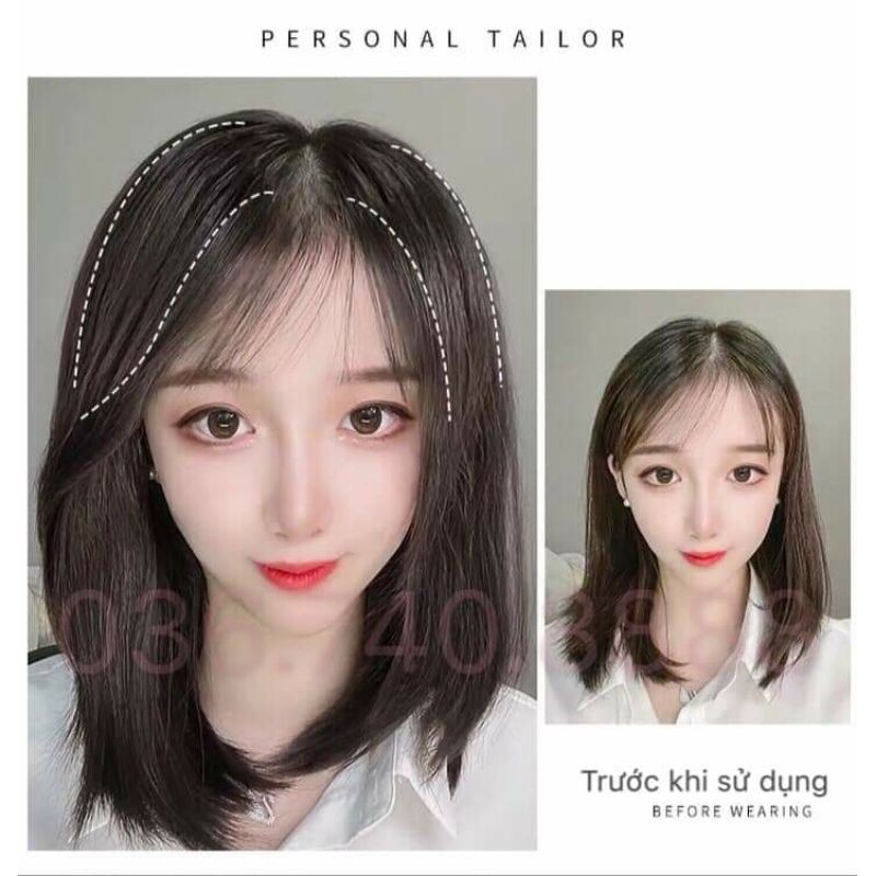 sét phồng chân tóc giả