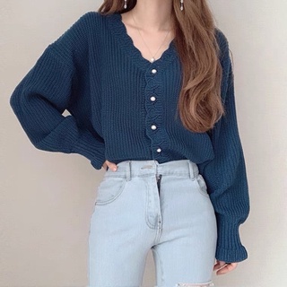 Áo len cúc ngọc