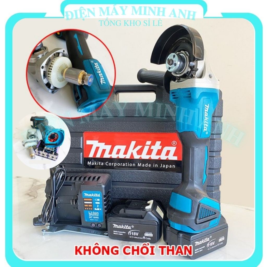 Máy mài cắt góc cầm tay mini Pin MAKITA 118V Total Dây Đồng 100 % Không Chổi Than