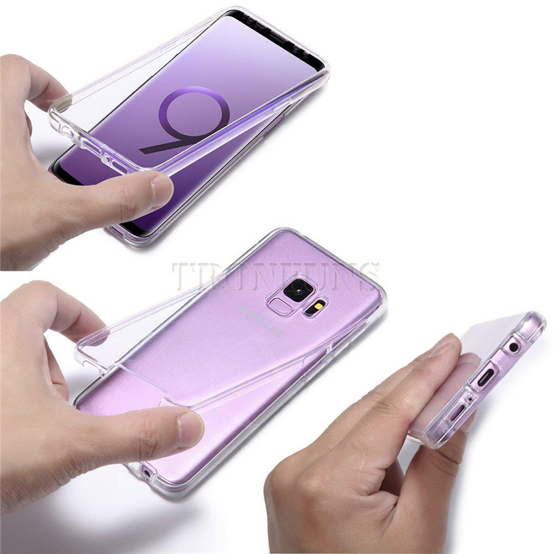 Clear 360 Soft Case For Samsung Galaxy A50 A30 A70 A20 A20E A10 A40 J4 J6 J8 A8 A7 2018 S7 edge S8 S9 S10E S10 Plus Full Cover