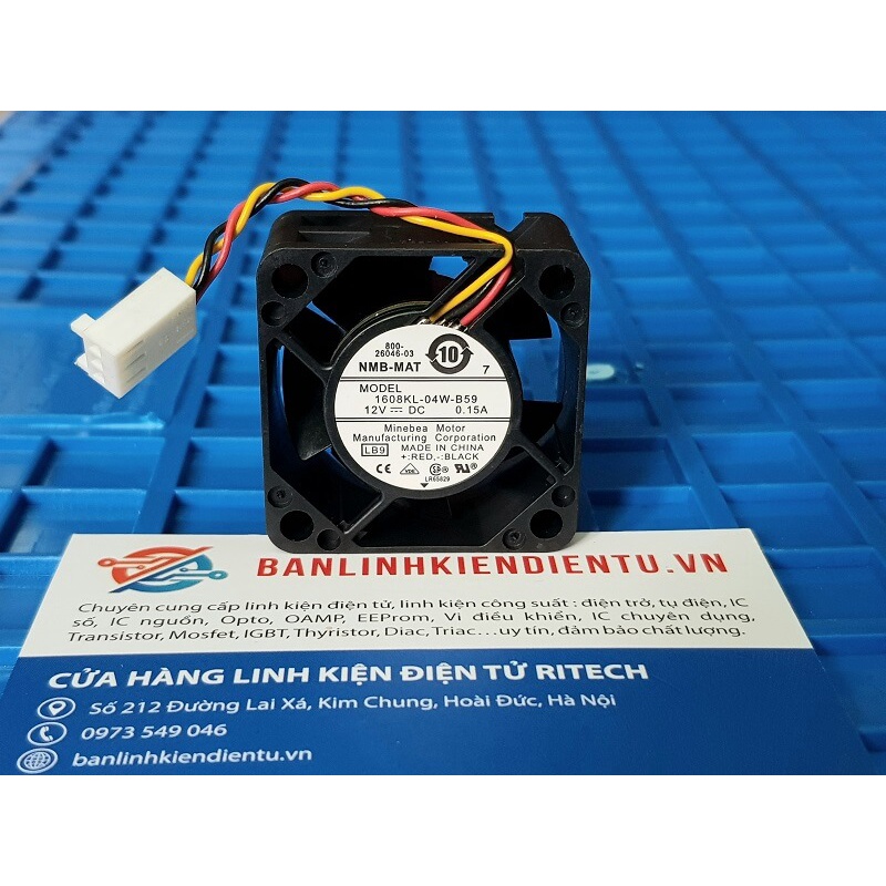 Quạt tản nhiệt NMB-MAT 1608KL-04W-B59 4020 12VDC 0.15A