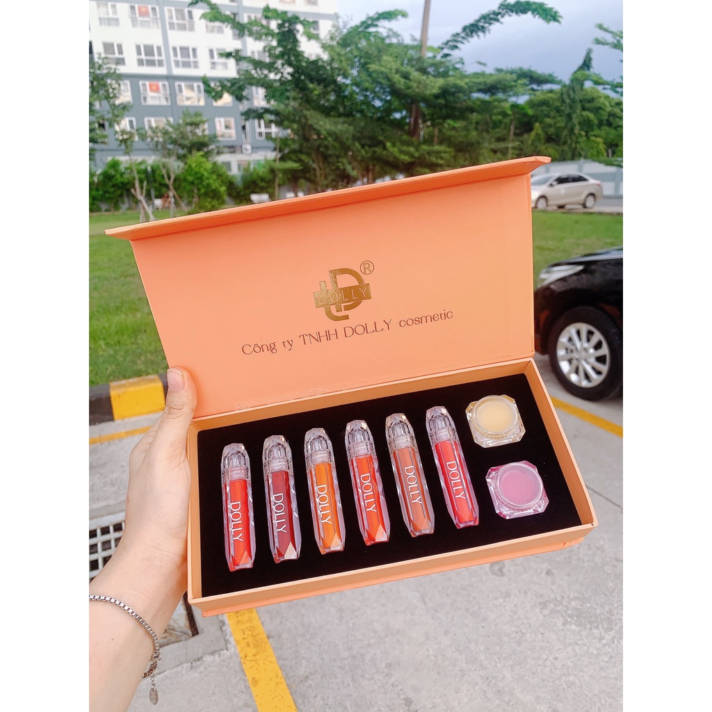 Quà Tặng Bạn Gái Năm Mới - Son Kem Siêu Lì Không Chì Mềm Môi - Set Son Dolly Diamond Velvet Cao Cấp 2022 Được Chọn Màu