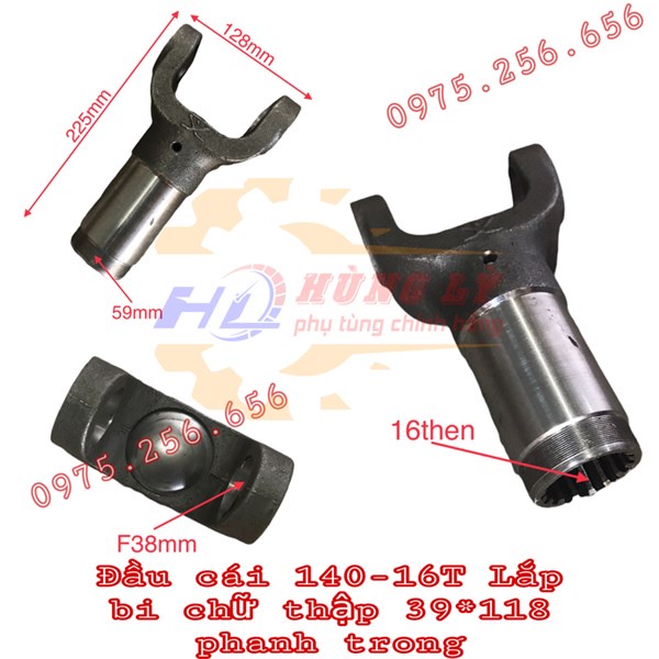 Đầu cái 140-16T Lắp Bi chữ thập 39*118 Phanh Trong phụ tùng ô tô phụ tùng Hùng Lỳ