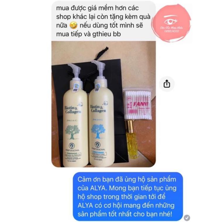 Cặp Dầu Gội Xả Biotin Collagen Trắng | Giảm Rụng Tóc,Phục Hồi Tóc Khô Xơ, Hư Tổn ⚜️Hàng Chính Hãng⚜️ ALYA