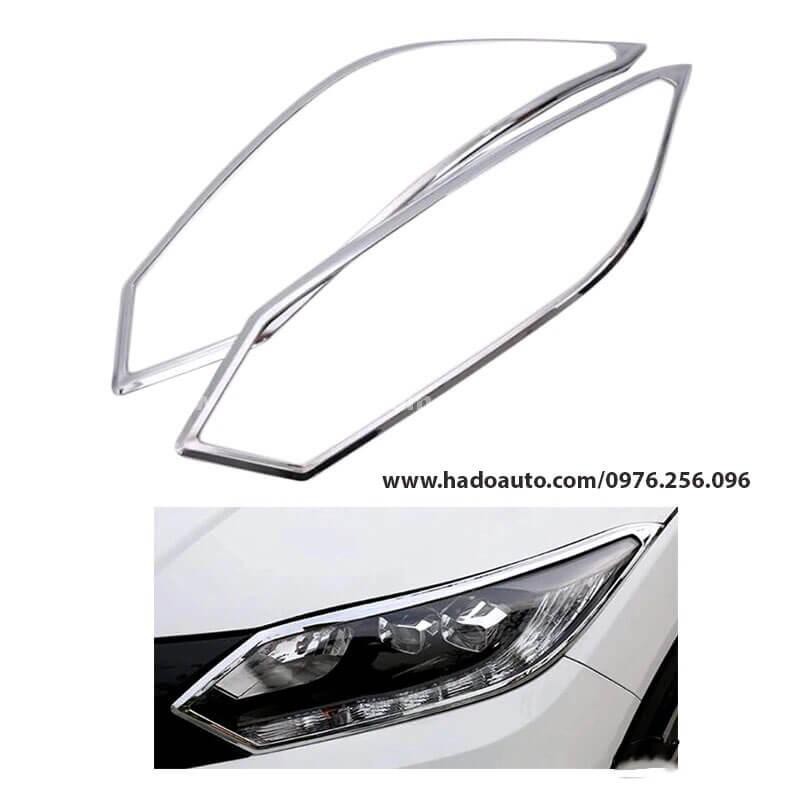 Ốp viền đèn pha, hậu xe Honda HRV mạ