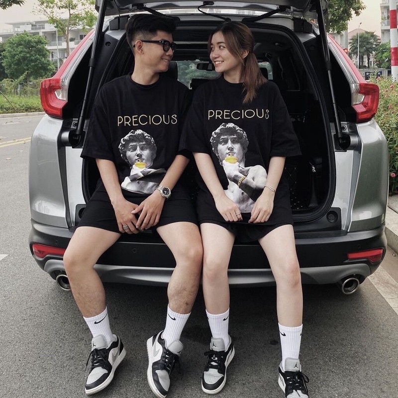 Áo thun nữ Precious  áo phông unisex form rộng tay lỡ chất cotton cao cấp cá tính mặc đôi nhóm