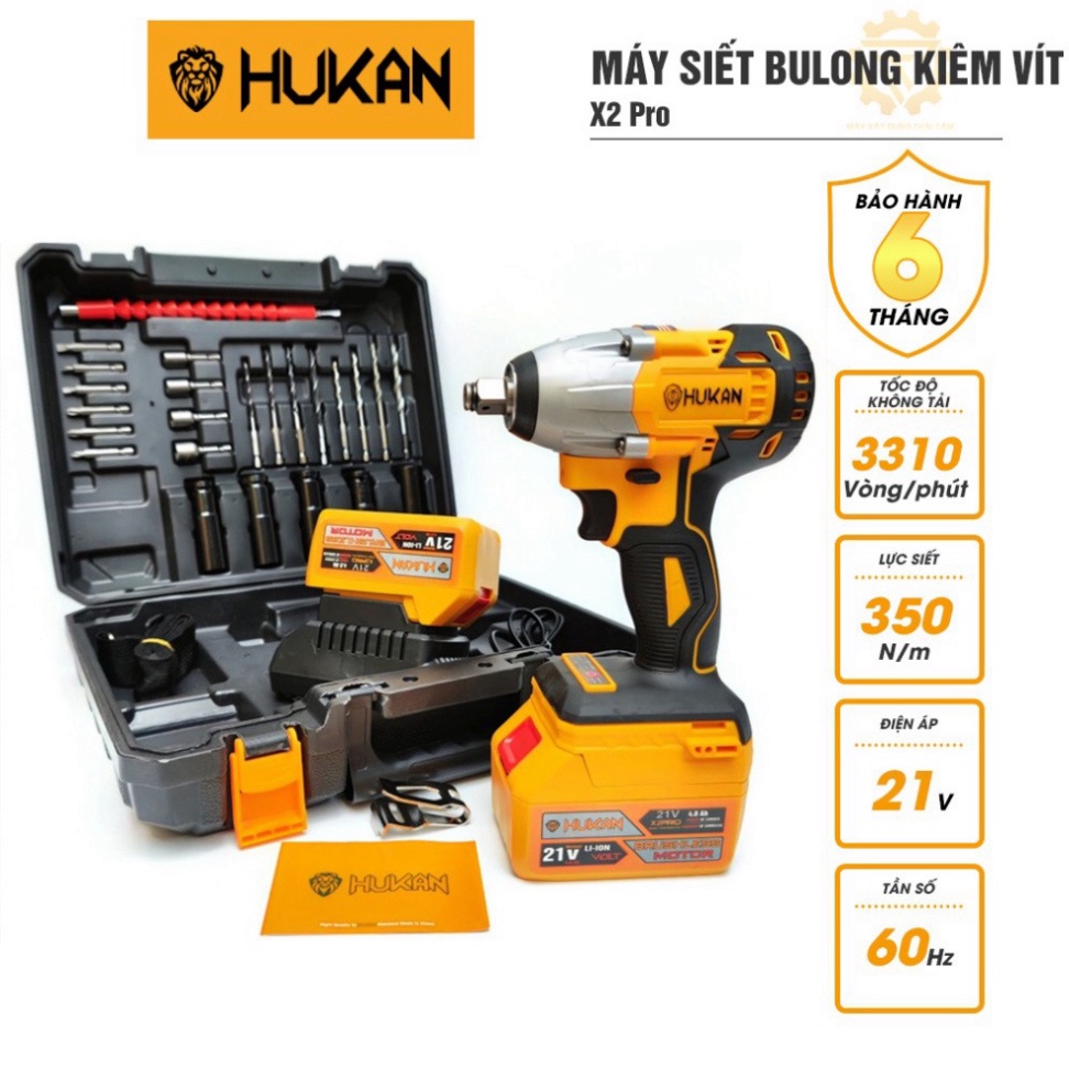 Máy siết bulong, bắn vít HUKAN X2 Pro tặng bộ phụ kiện đa năng