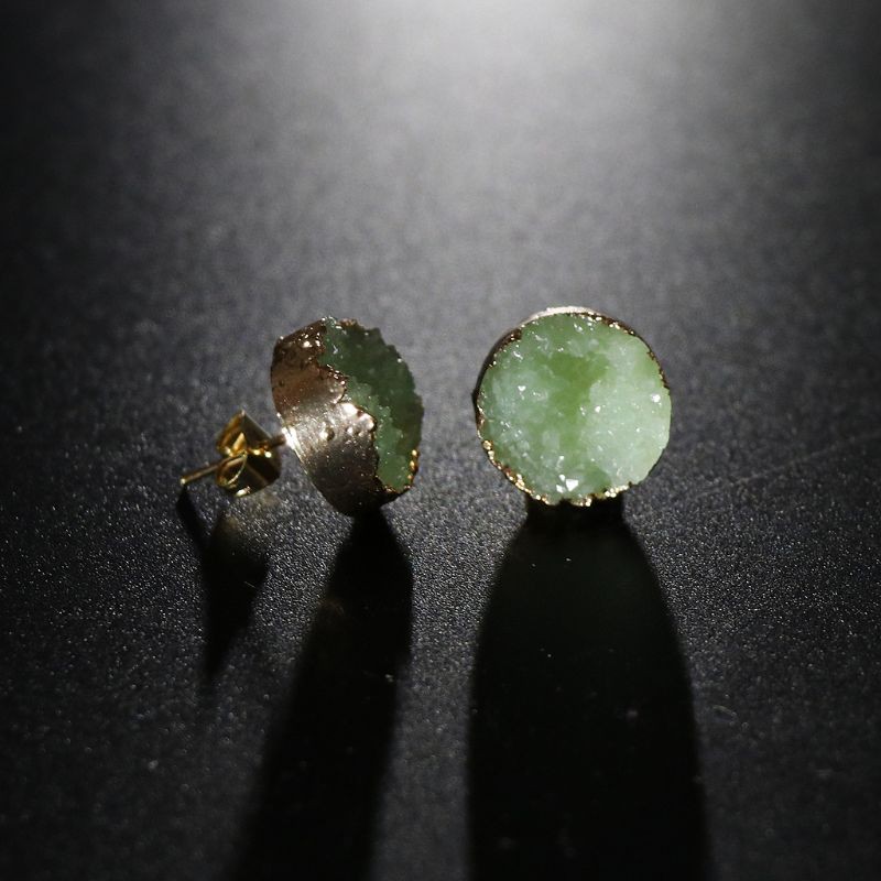 Đôi khuyên tai đính đá tự nhiên thời trang cho nữ