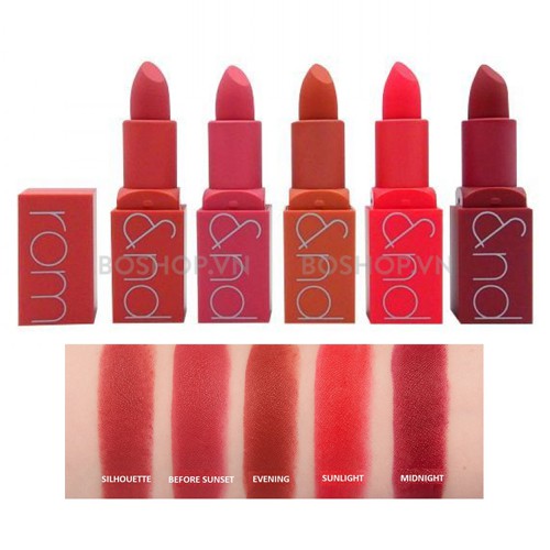 SON THỎI LÌ, LÊN MÀU SIÊU XINH ROMAND ZERO GRAM MATTE LIPSTICK MẪU MỚI 2021