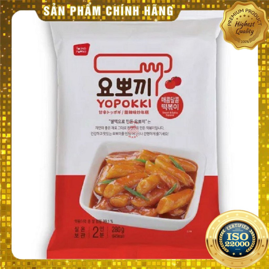 [ Yams Mart ] Bánh Gạo Và Mì Rapokki Yopokki vị cay ngọt gói 260G