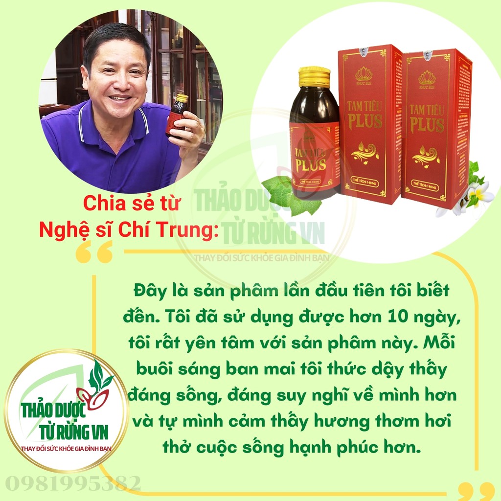 Tam Tiêu Plus ❤ Nước Xúc Miệng Thảo Dược An Toàn Hiệu Quả Sau 10 ngày Hết Hôi Miệng  [ĐẬM ĐẶC HƠN 25%] 140Ml