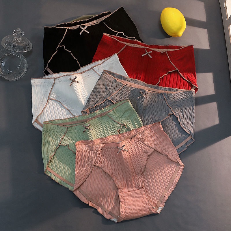 Quần Lót Cotton Kháng Khuẩn Lưng Vừa Không Đường May Quyến Rũ Cho Nữ