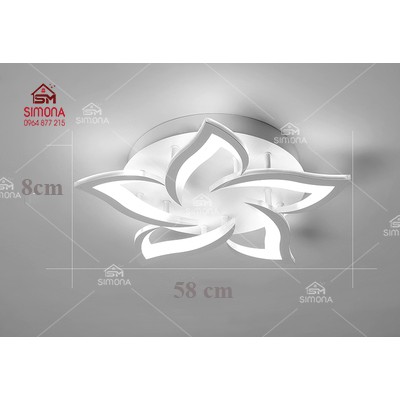 Đèn Mâm Ốp Trần 5 cánh Hiện Đại Led Trang Trí SM 2958