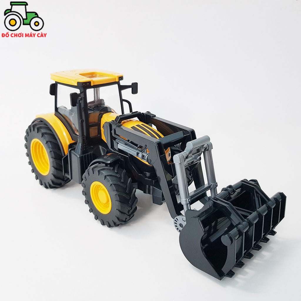Máy kéo 210 HP_Bánh nhỏ + Ủi đầu – Chạy trớn, có đèn pha, nổ máy; xe máy cày đồ chơi; xe nông trại; MK15BNUD