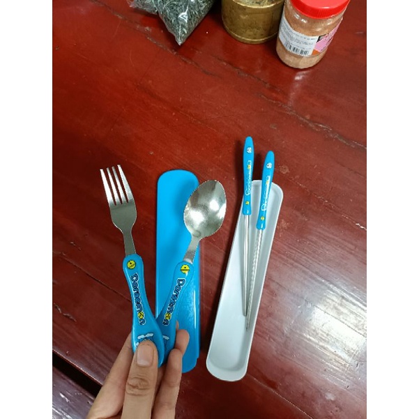 Sét 3 món thìa,nĩa,đũa cho bé tập ăn