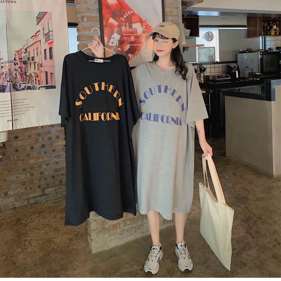 Vasy/đầm Thun Dáng Dài Rộng Che Bụng Phong Cách Mùa Hè 300 Jin Kích Thước Lớn Phong Cách Mới Cho Nữ