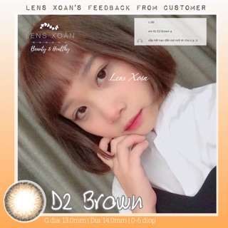 KÍNH ÁP TRÒNG D2 BROWN ( NÂU TRẦN SIÊU TỰ NHIÊN)