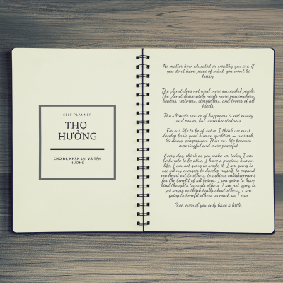 Sổ tay planner tài chính cá nhân, thu chi, kakeibo "Thọ hưởng" - quyển 4/4 trong bộ sổ "Tỉnh thức" bởi Self-Planner