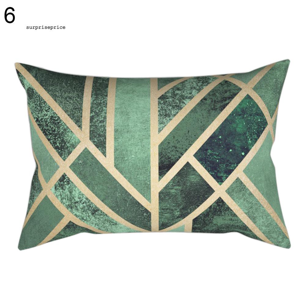 Áo gối khổ chữ nhật 30cm x 50cm in họa tiết cách điệu trang nhã