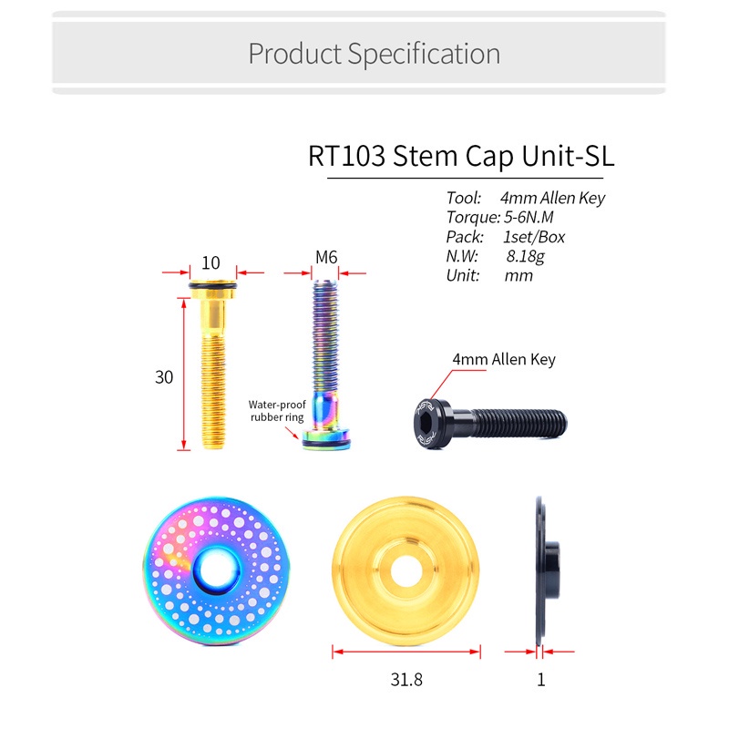 Vỏ Bọc Đầu Phuộc Trước Bằng Hợp Kim Titan 28.6mm Cho Xe Đạp Địa Hình OD2