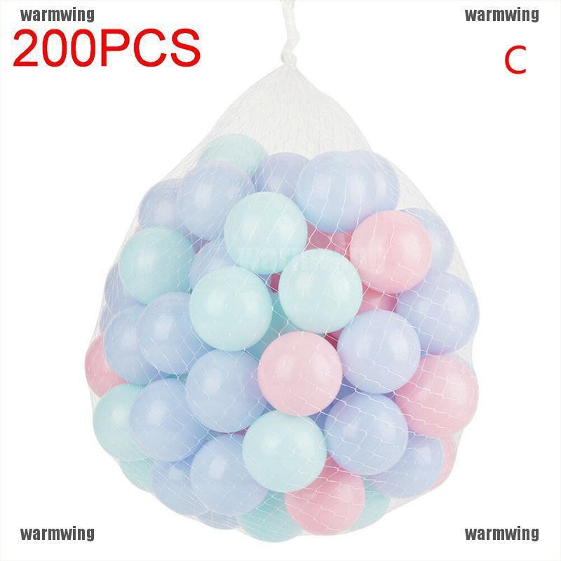Set 100 / 200 Quả Bóng Nhựa Mềm Nhiều Màu Sắc Cho Bé Chơi Khi Bơi