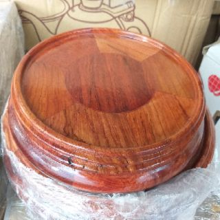 Đế bát nhang gỗ hương mặt 16cm