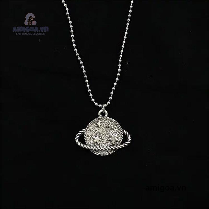 ✨✨Vòng cổ cặp đôi mặt hình tròn họa tiết gấu phong cách hiphop đơn giản cá tính cho nam nữ