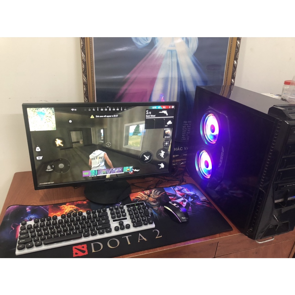 Máy tính I7 3770 , Máy bàn chơi game, Máy tính học online giá rẻ, màn hình asus 24 inh.