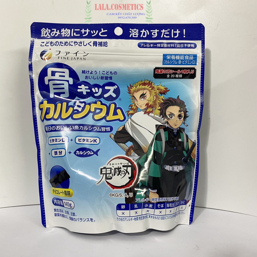 Bột Bone's Calcium for kids túi 140g bổ sung canxi xương cá tuyết Nhật Bản