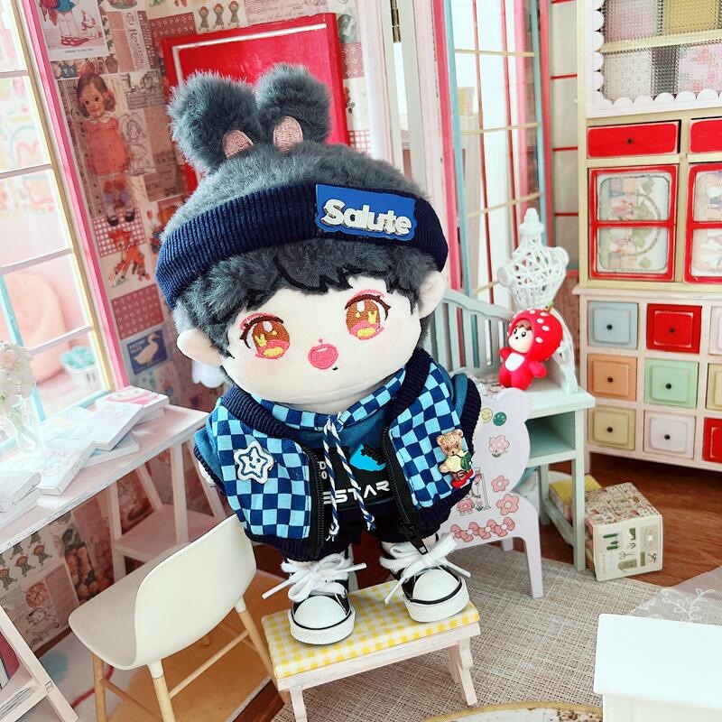 Set Trang Phục Áo Khoác Hoodie Họa Tiết Ngôi Sao Kích Thước 20cm Cho Búp Bê Xiao Zhan Yibo Sean Xiao Gong Jun Simon