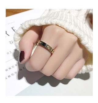 Korean Style Titanium Steel Ring Exquisite Design