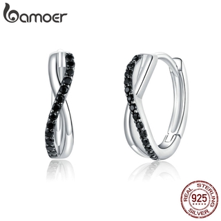Bamoer Bông Tai Bạc 925 Dáng Dài Đính Đá cz Thời Trang Cho Nữ bse399