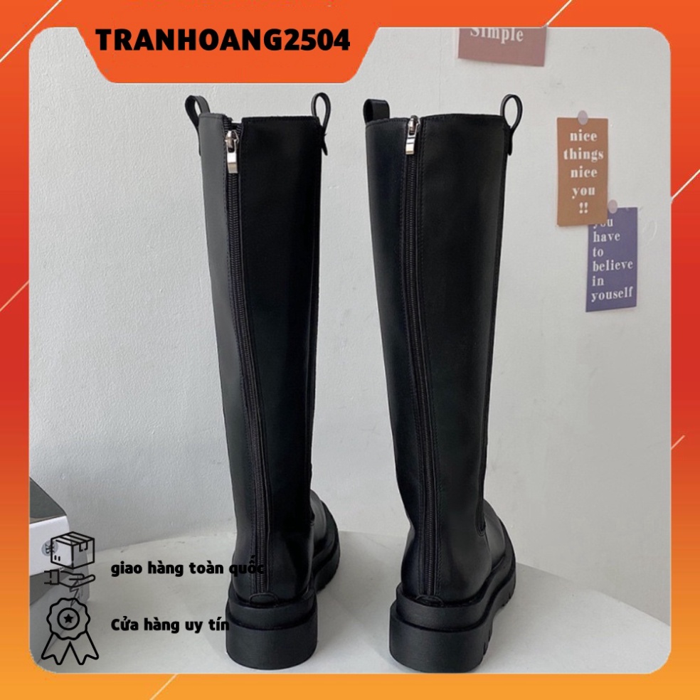 CÓ SẴN - bốt hươu cao cổ cao tới đầu gối khoá kéo sau
