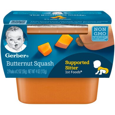 [BÉ TỪ 4 THÁNG] TRÁI CÂY RAU CỦ NGHIỀN GERBER SET 2 56GR