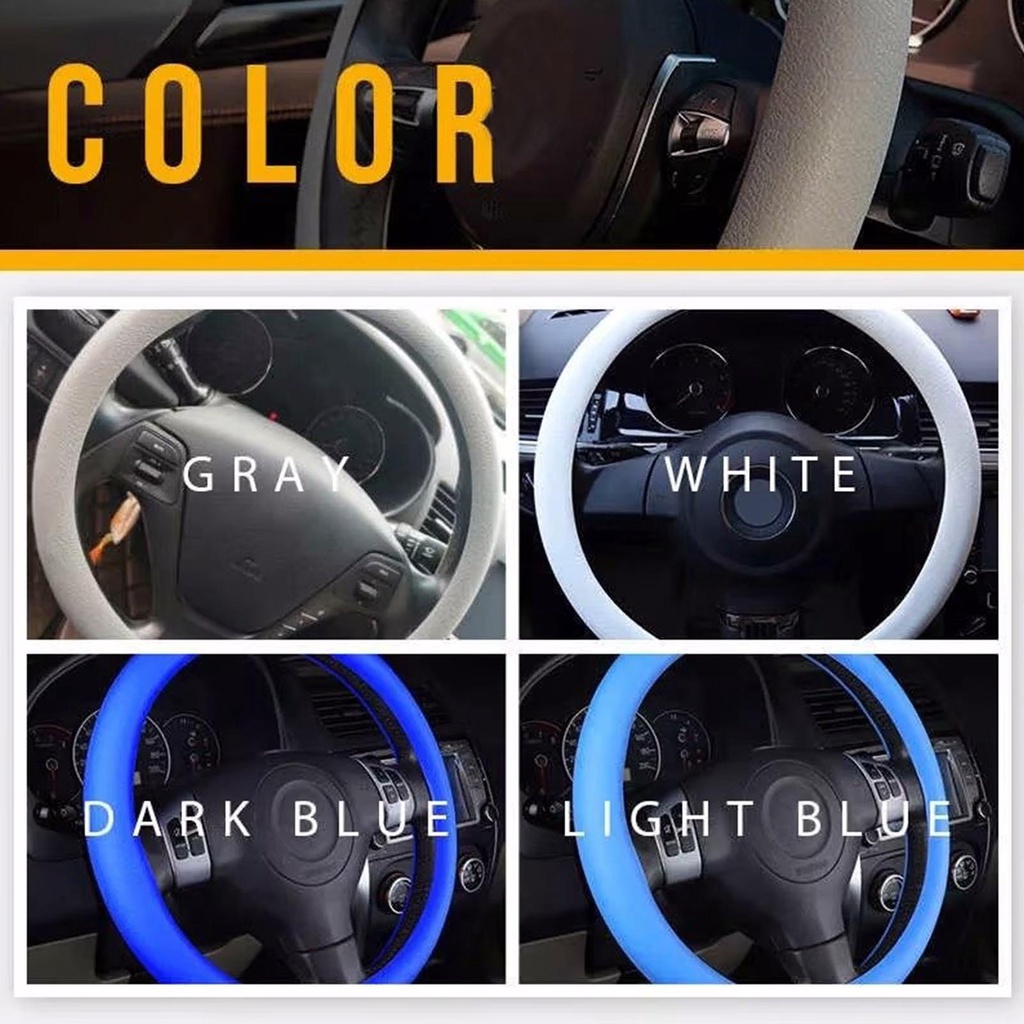 Vỏ Bọc Vô Lăng Xe Hơi Bằng Silicone Siêu Mỏng Chống Trượt / Mài Mòn