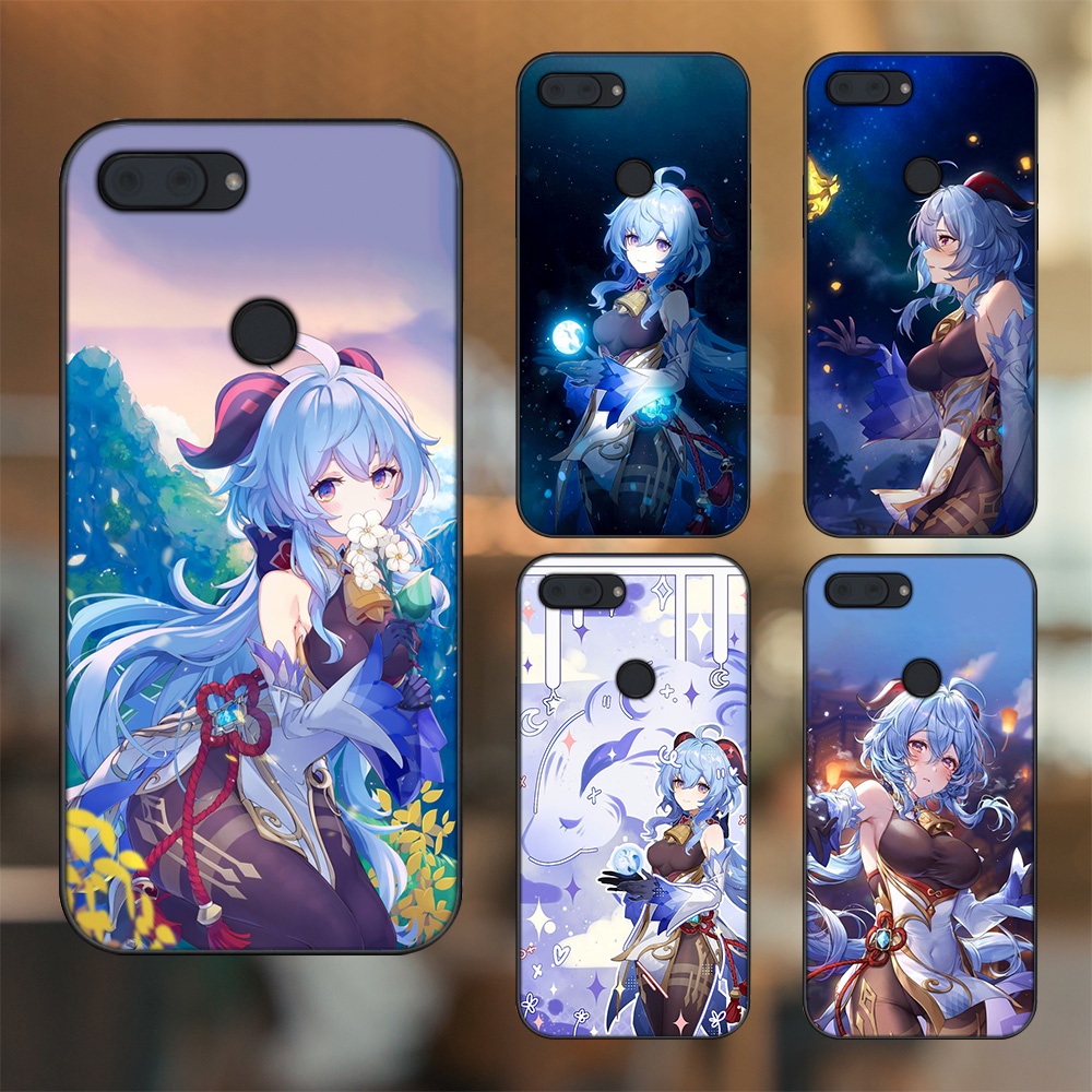 Ốp lưng Xiaomi Mi 8 Lite viền đen in hình Ganyu Genshin Impact