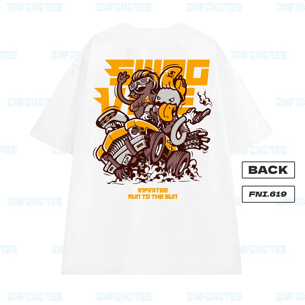 Áo thun INFINITEE Fni0619, Thun 100% Cotton - form rộng Unisex.