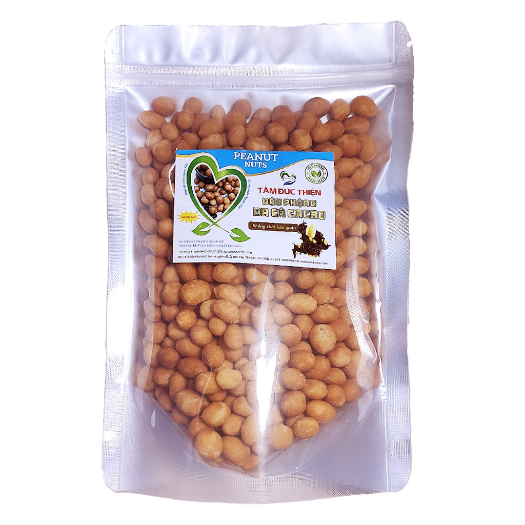 Combo 1KG Đậu Phộng Da Cá Phô Mai &amp; Da Cá Cacao Tụ Chọn Tâm Đức Thiện (2 x Túi 500GR)