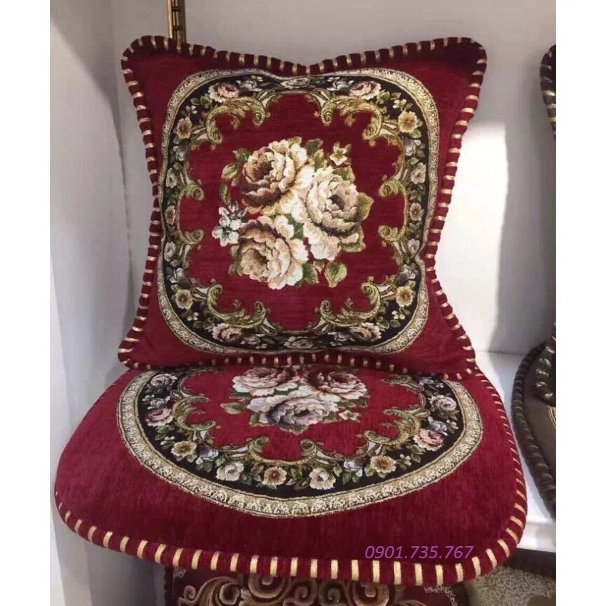 Gối tựa lưng Sofa, tựa đầu giường Hoàng Gia sang trọng kèm ruột gối
