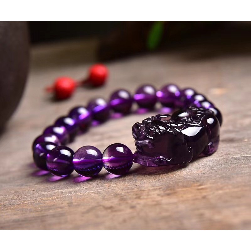 Vòng Tay Hạt Pixiu Pi Yao Màu Tím