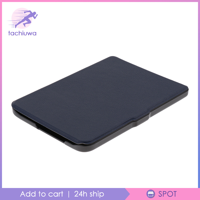 [TACHIUWA]Smart Cover Leather Wake Sleep Cover Protector for Kobo Clara 6\" eReader - Black