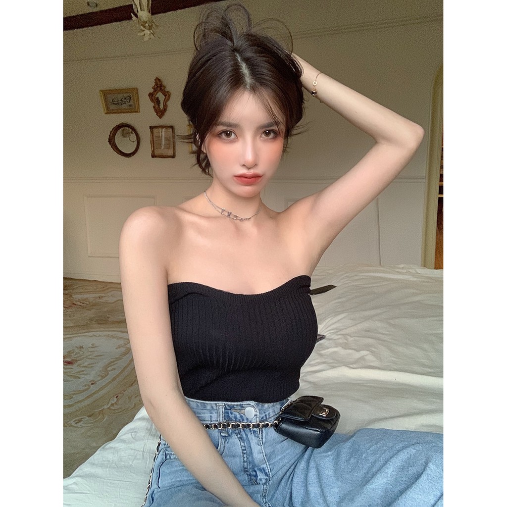 Cocory vn Áo ống phong cách Hàn Quốc quyến rũ 8 màu sắc lựa chọn