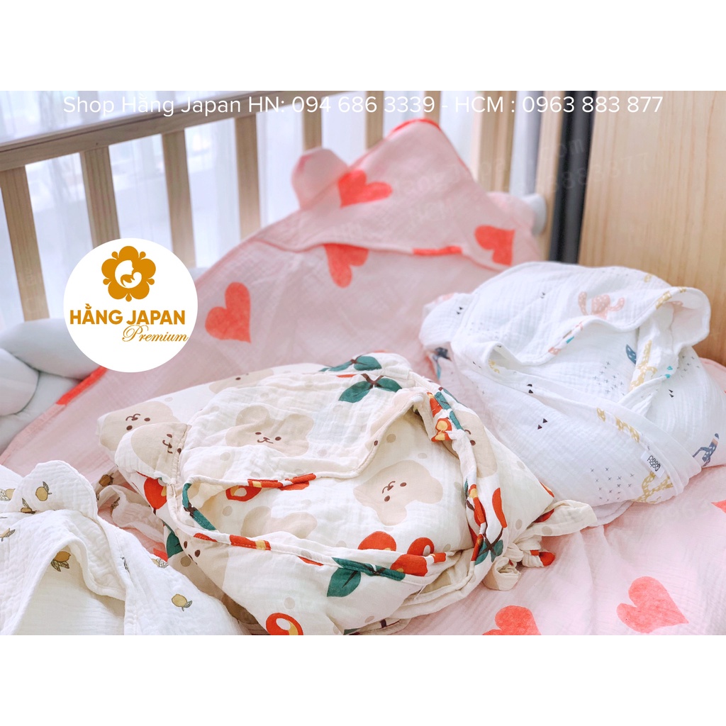 Chăn ủ trần bông Muslin Tree Babybee cho bé kích thước 80*80cm (Màu ngẫu nhiên)