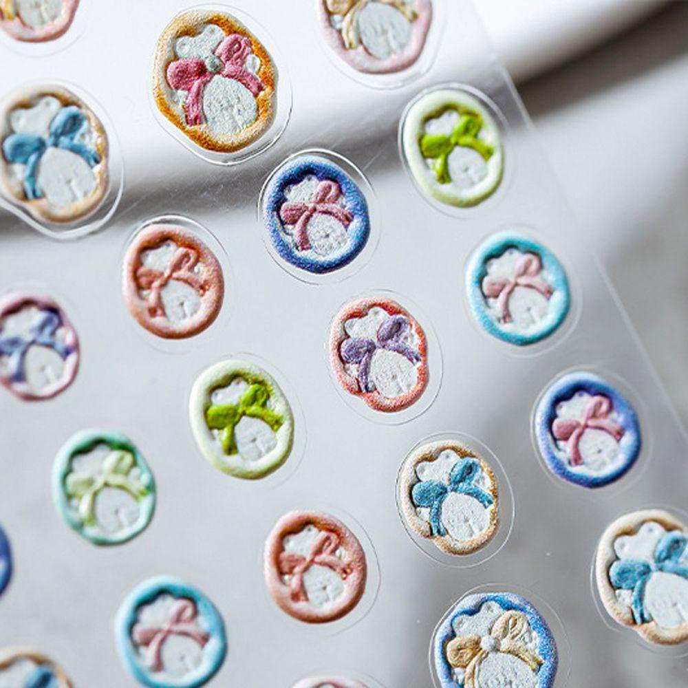 Nhãn Dán Móng Tay Tự Dính Họa Tiết Hoa Trái Tim Hoạt Hình Dễ Thương