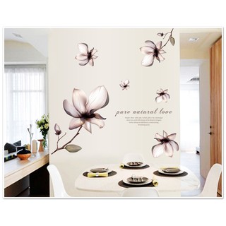 Decal dán tường decal trang trí hoa đào trắng BINBIN PK125
